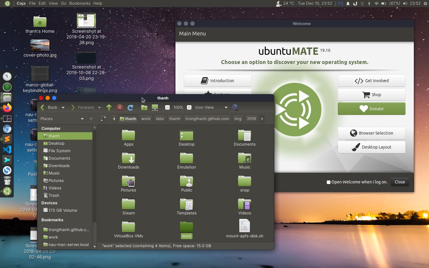 Screenshot of my current Ubuntu MATE desktop